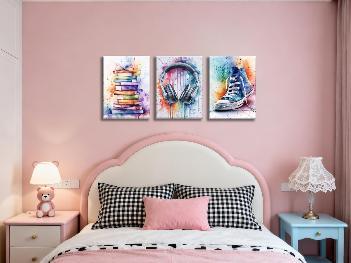 Framed Teen Girls Bedroom Wall Art Set of 3, for Bedroom Girls Room Teen Kids... | eBay US