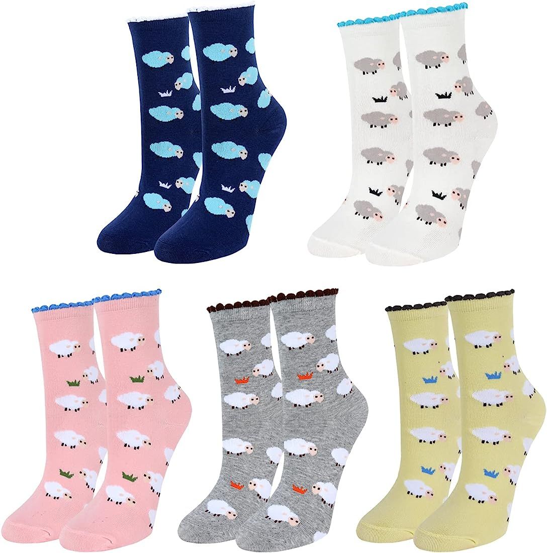 Benefeet Sox Womens Novelty Funny Crew Socks Girls Cute Animal Patterned Socks Silly Funky Casual... | Amazon (US)
