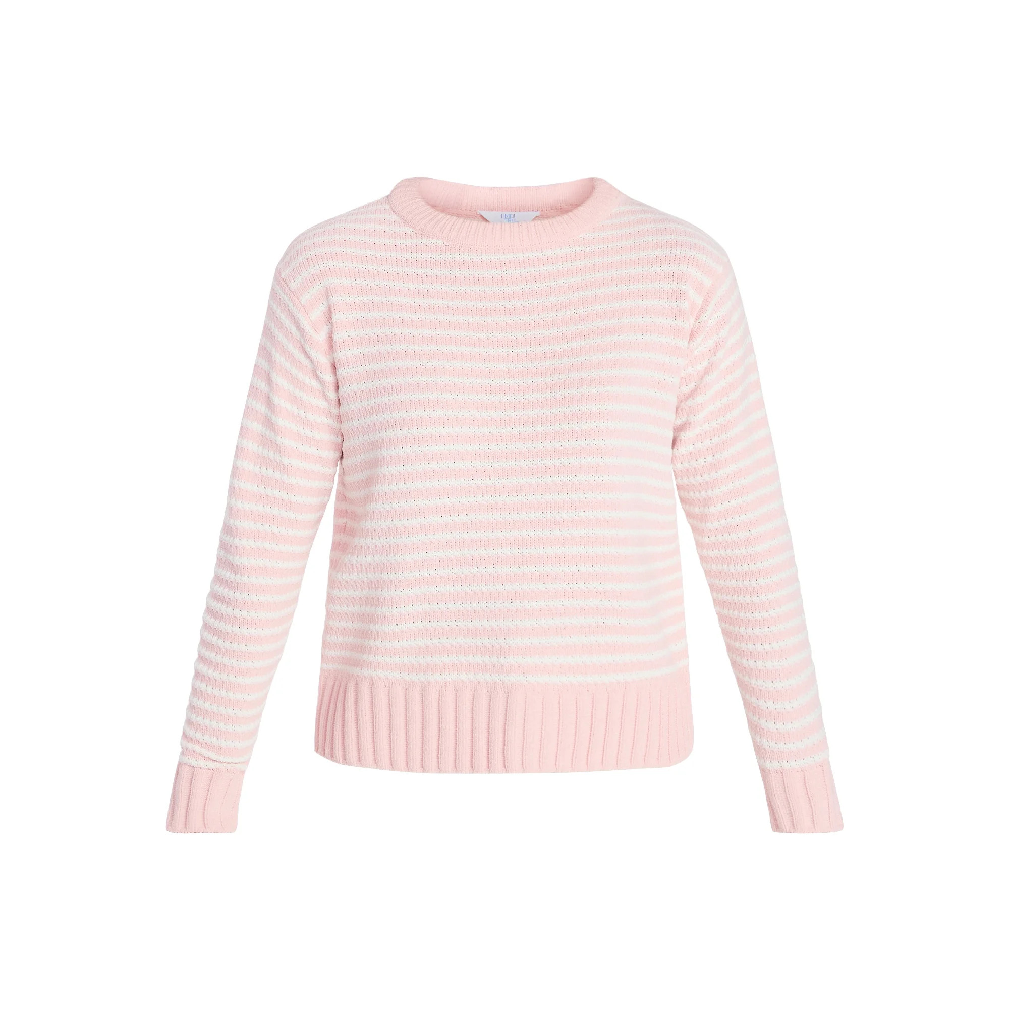 Time and Tru Women's Pullover Chenille Top with Long Sleeves, Sizes XS-XXXL | Walmart (US)