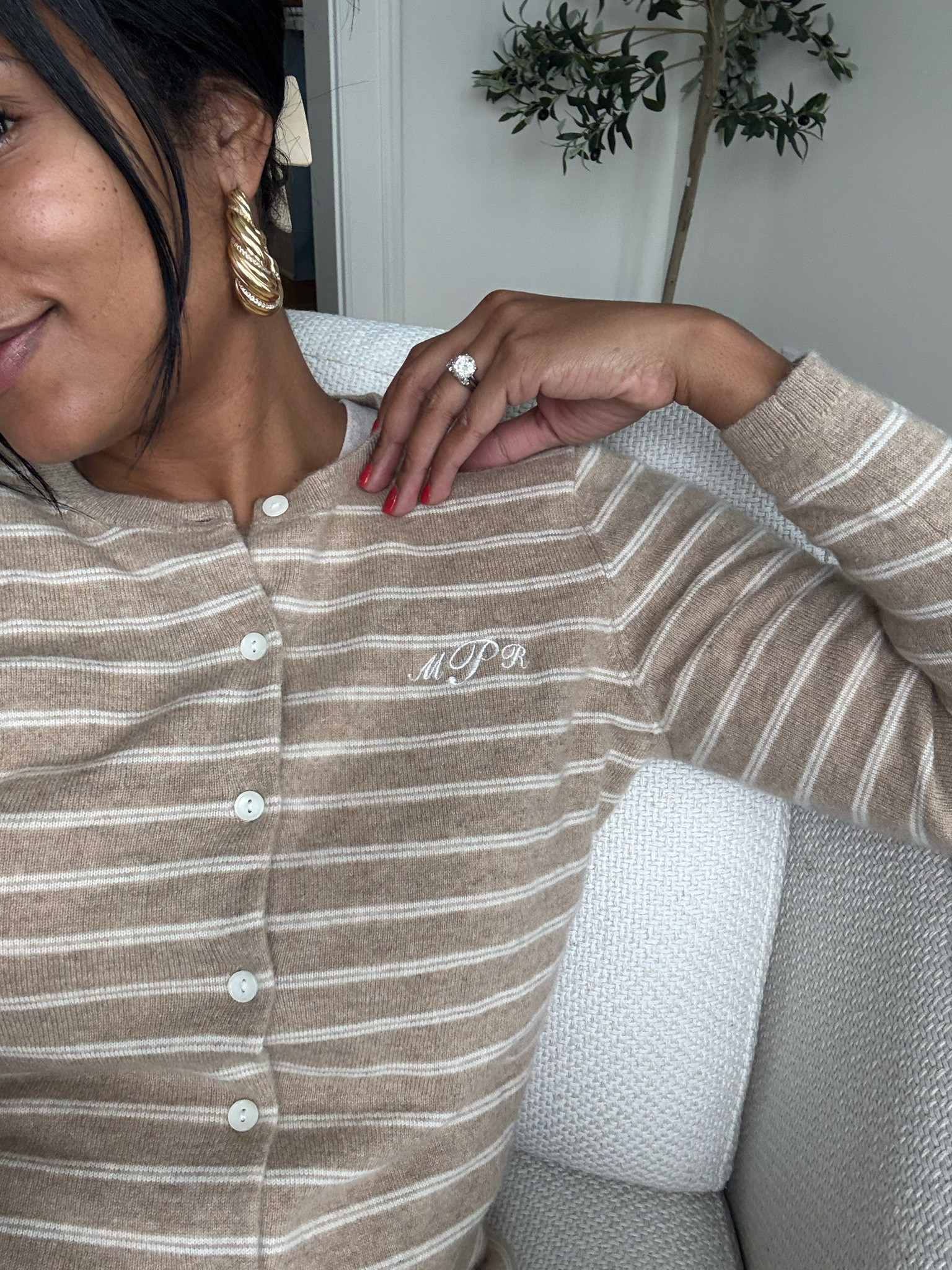Striped monogram cardigan, classic style, preppy, Ralph Lauren style inspo

#LTKFindsUnder100 #LTKWorkwear #LTKStyleTip