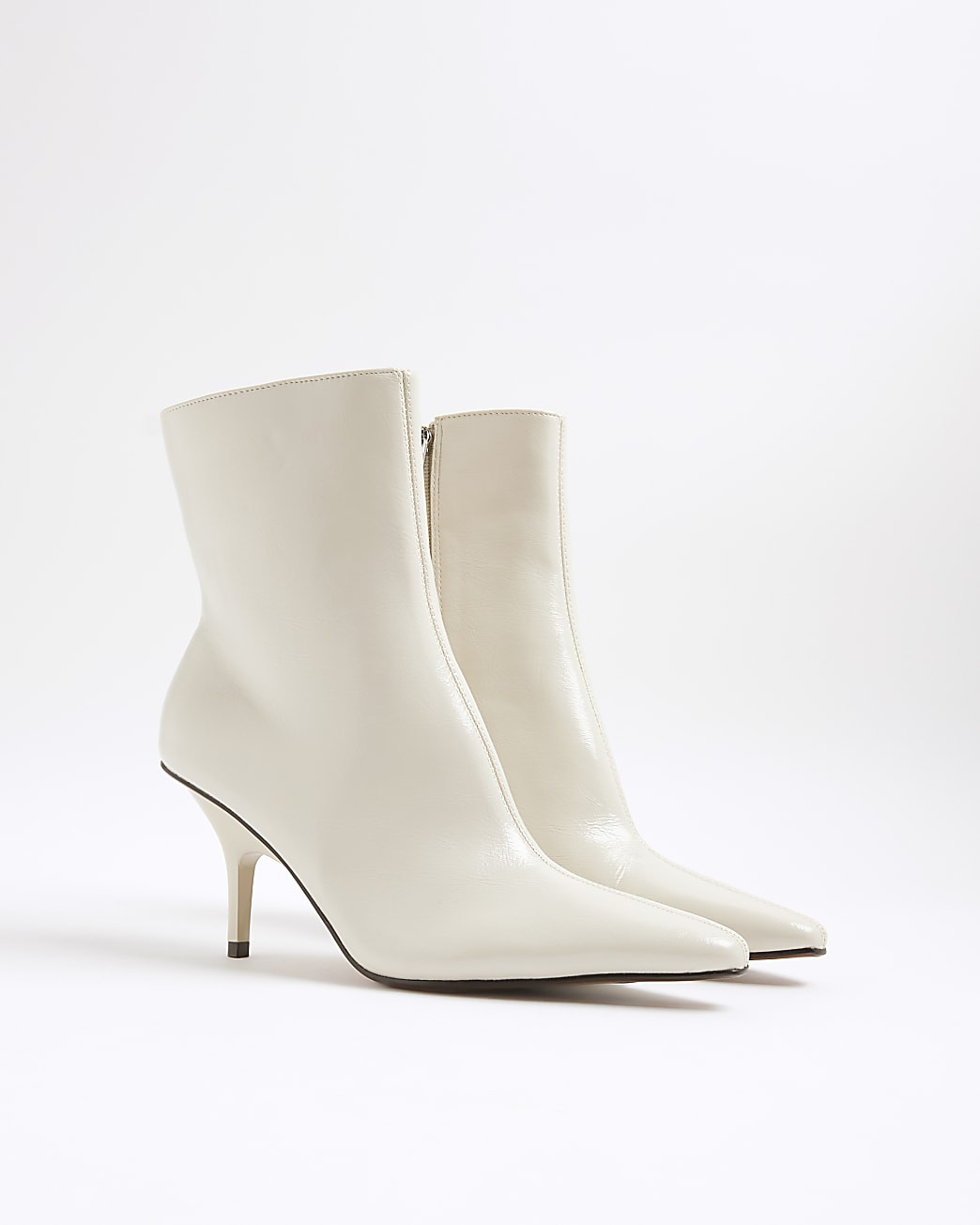 White Pointed Toe Stiletto Ankle Boots | River Island UK & IE