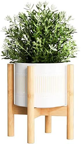 Plant Stand Flower Pot Holder - BAMFOX Indoor Bamboo Mid Century Modern Plant Holder Display Rack fo | Amazon (US)