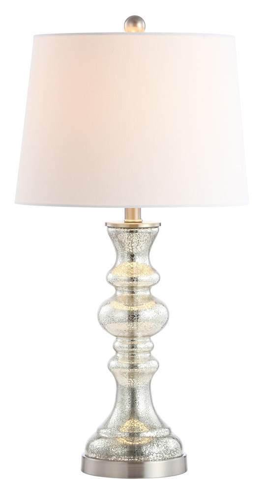 SAFAVIEH Lighting Collection Jaiden Modern Contemporary Farmhouse Silver 27-inch Bedroom Living R... | Amazon (US)