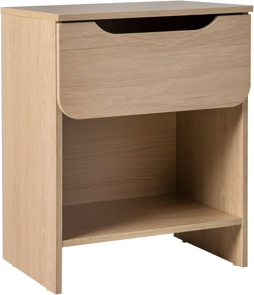 Walker Edison Greyer Modern 1-Drawer Simple Nightstand, 20 Inch, Riviera | Amazon (US)