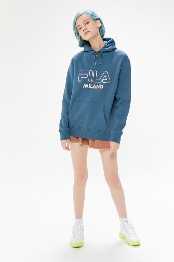 FILA UO Exclusive Satinka Hoodie Sweatshirt | Urban Outfitters (US and RoW)