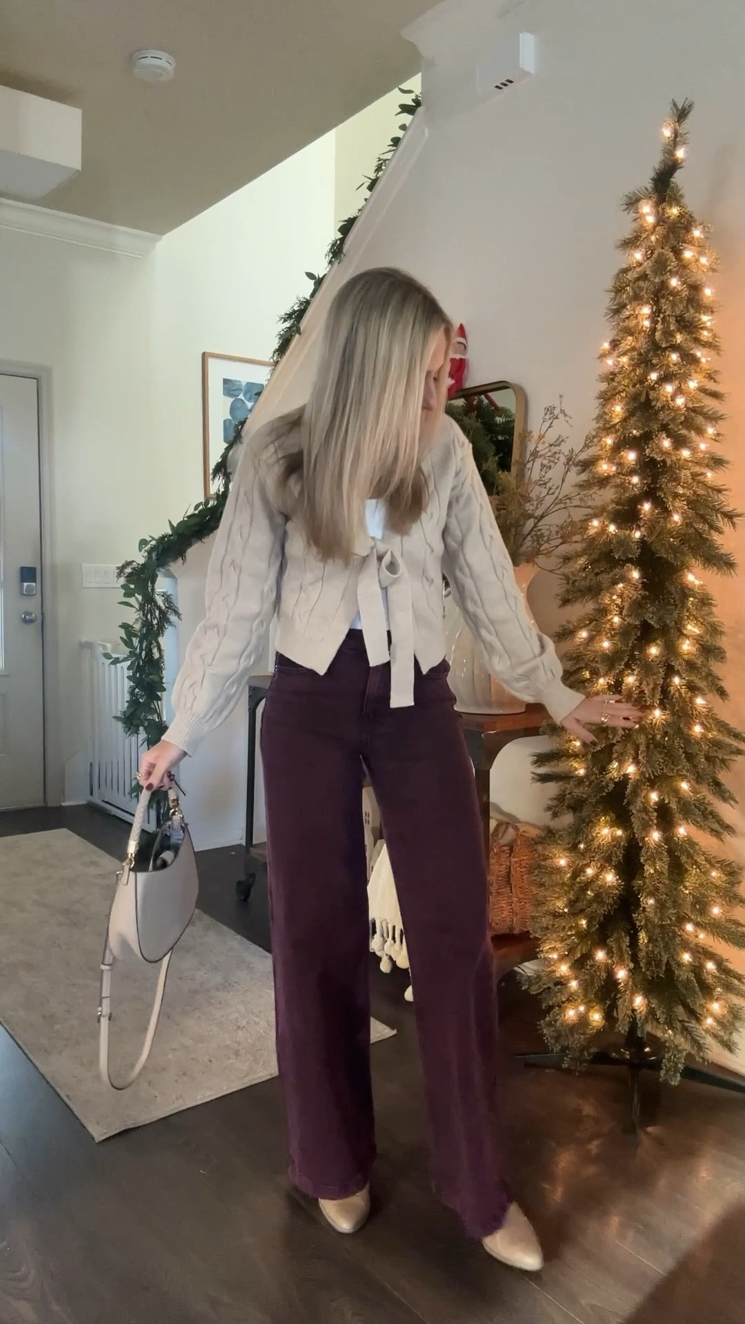 Can’t get enough of sweater weather and this tie-front sweater is a fave! Also, first time trying Gap’s High Rise Stride Wide Leg Jeans and I’m sold!! Such a flattering and comfortable fit! Everything fits TTS  

#LTKootd #LTKSeasonal #LTKHoliday