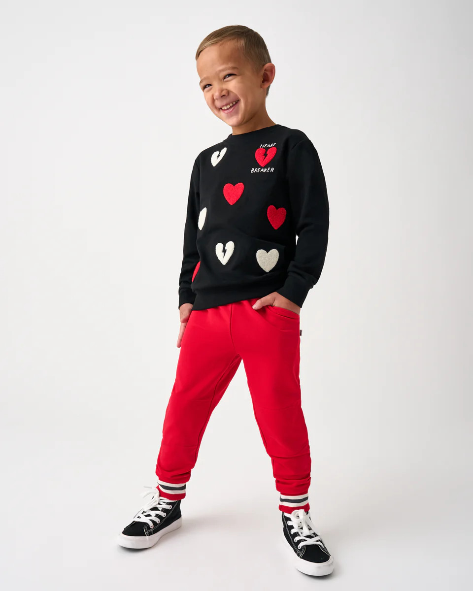 Rebel Hearts Crewneck Sweatshirt | Little Sleepies