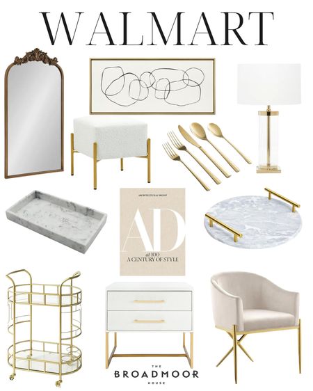 Walmart, Walmart home, Walmart find, gold decor, neutral home, white and gold, living room, home decor, lighting, accent chair, nightstand, side table, coffee table book, silverware 

#LTKhome #LTKstyletip #LTKSeasonal