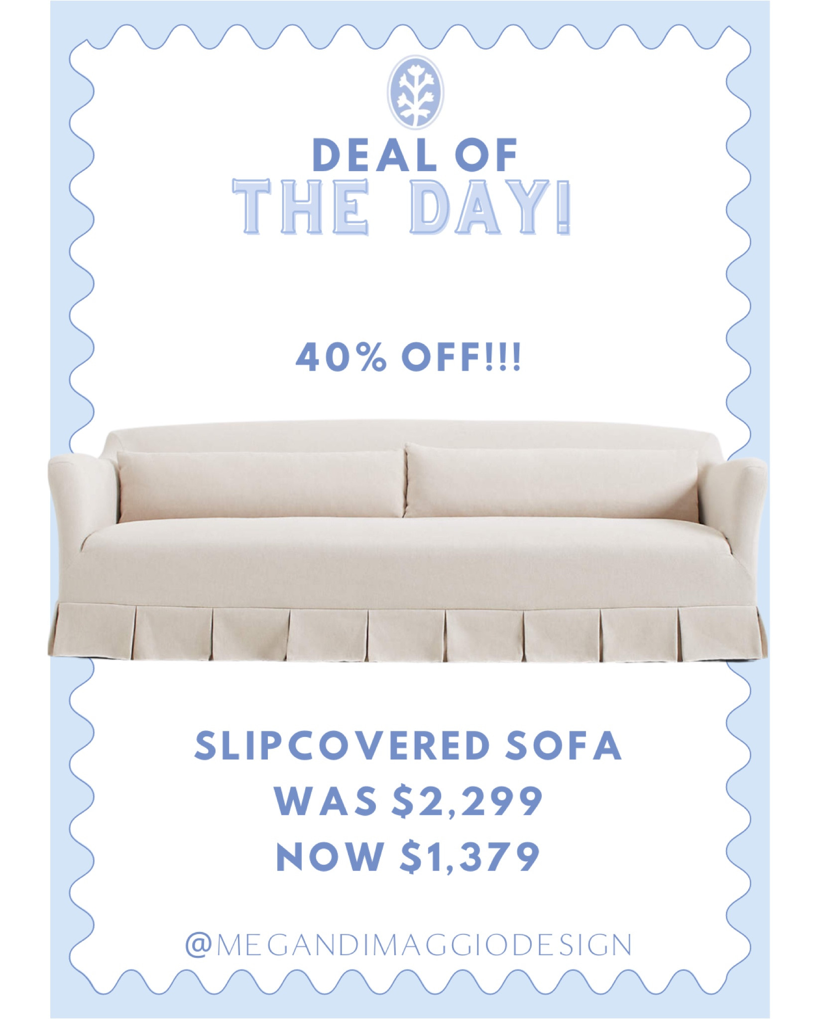 Score this gorgeous pleated slipcovered bench seat sofa now on warehouse deal at 40% OFF!! 🤯🙌🏻😍 highly rated and available in multiple lengths!! This is an amazing deal for such a stunning piece!! 

#LTKSaleAlert #LTKHome #LTKSummerSales