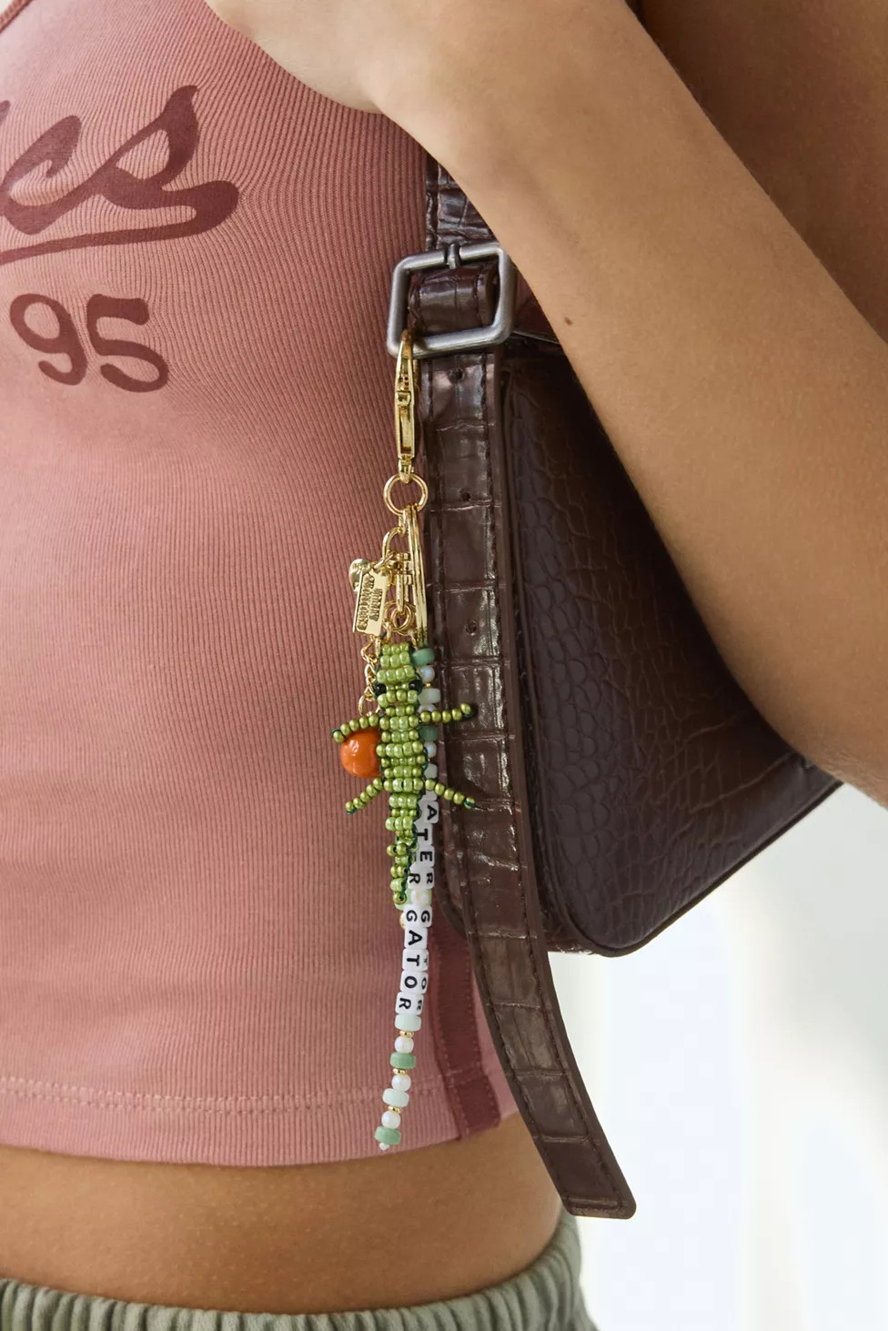 Little Words Project UO Exclusive Later Gator Keychain | Urban Outfitters (US and RoW)