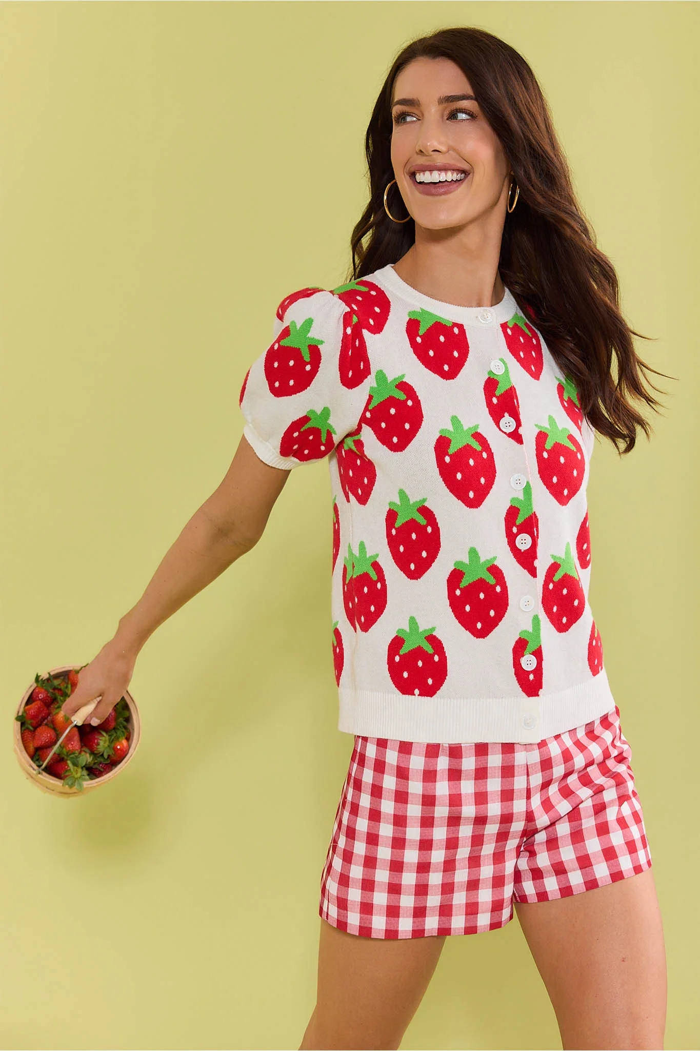 Sadie Strawberry Short Sleeve Sweater | Avara