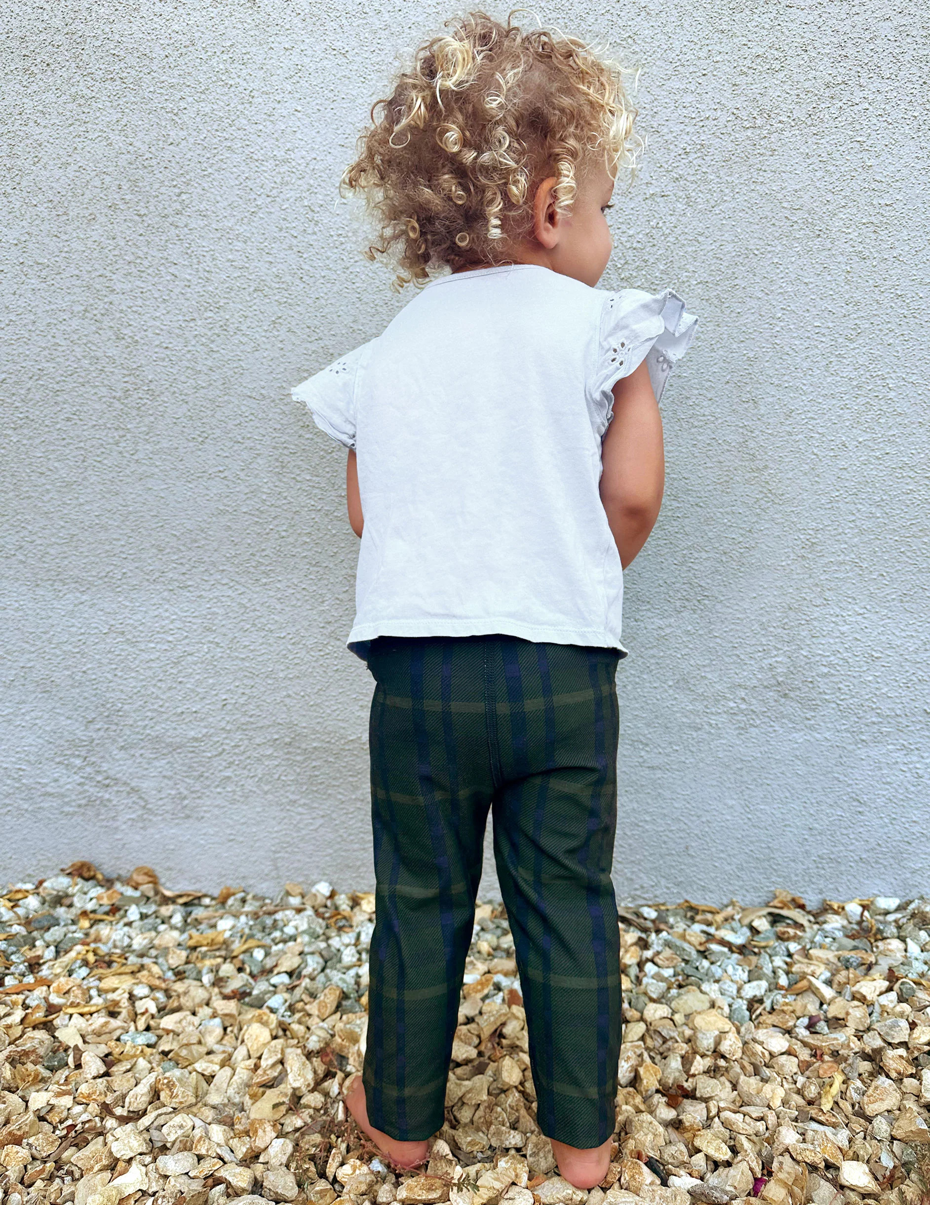 Toddler Plaid Stretch SoftMark Legging - Dark Olive | Beyond Yoga | Beyond Yoga