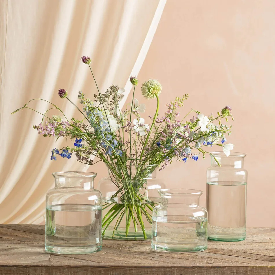 Broadwell Clear Glass Vases | Graham and Green