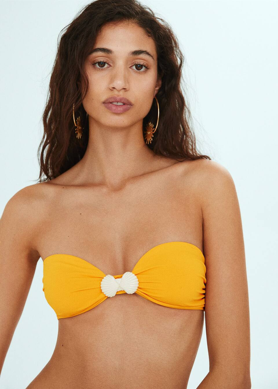 Shell bandeau bikini top | MANGO (US)