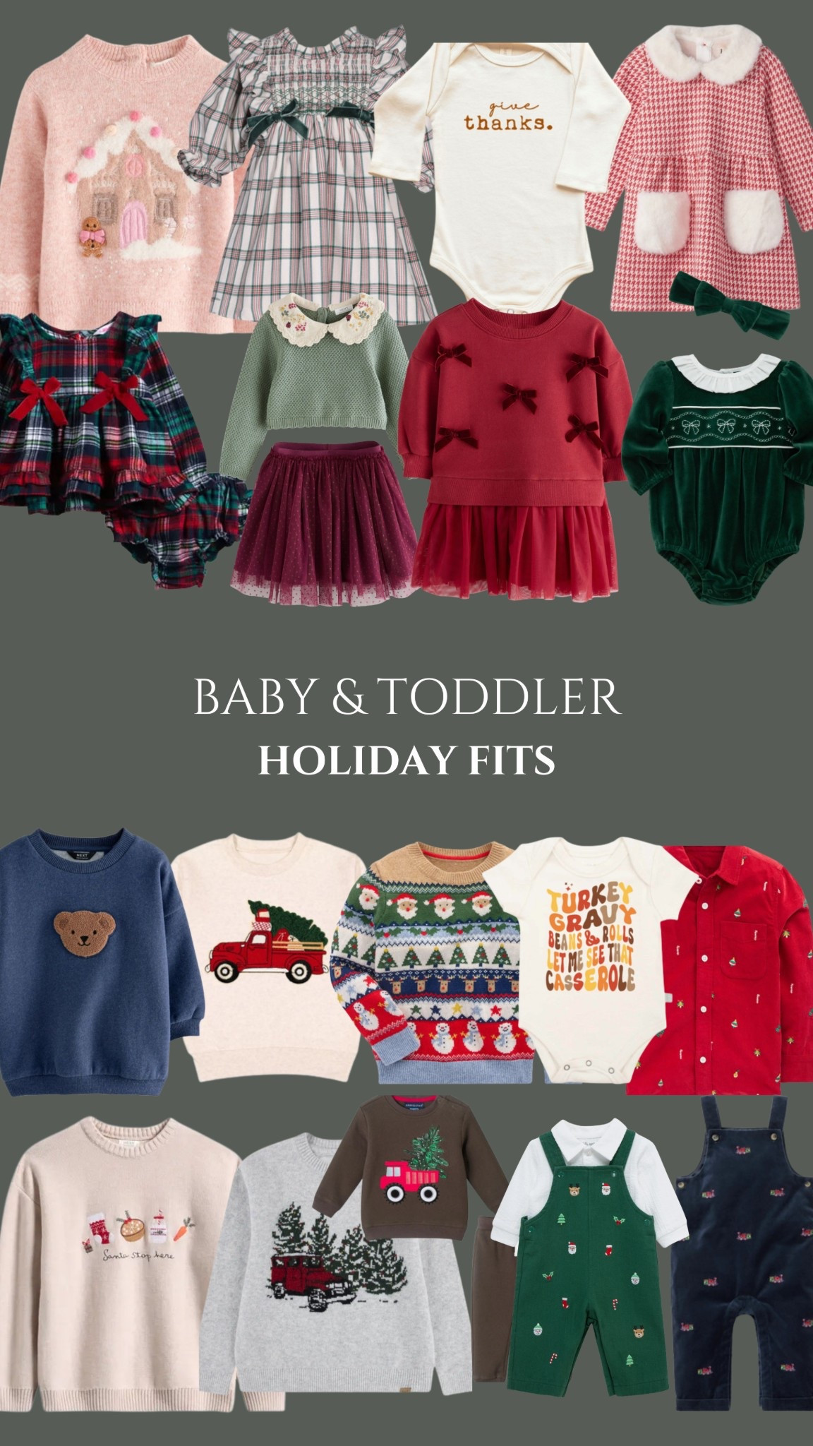 Linked some of the cutest & festive baby/toddler fits perfect for the holidays! 😍🦃🎄🎅🏼🎁😍 #LTKbabyclothes #LTKholidayclothes #LTKbabygift #LTKbaby #LTKbabydresses #LTKtoddler #LTKmom #Nordstrom #KidsClothes #ChristmasPictures #Christmass

#LTKGiftGuide #LTKBaby #LTKHoliday