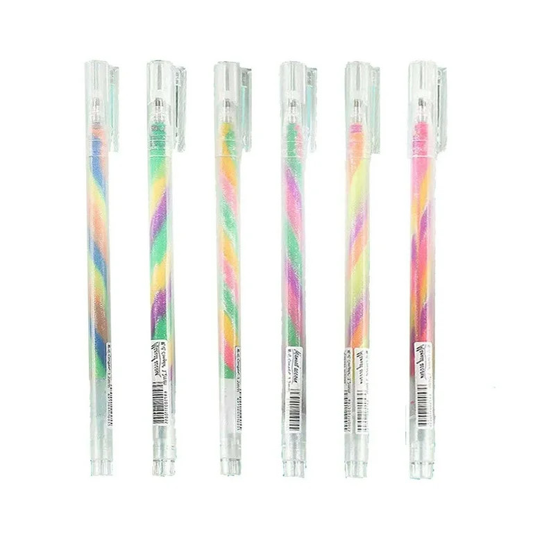 Rainbow Gradient Ballpoint Pen (Spiral Color Change Pen, Novelty), 6 Rainbow-Gradient Pens Shift ... | Walmart (US)
