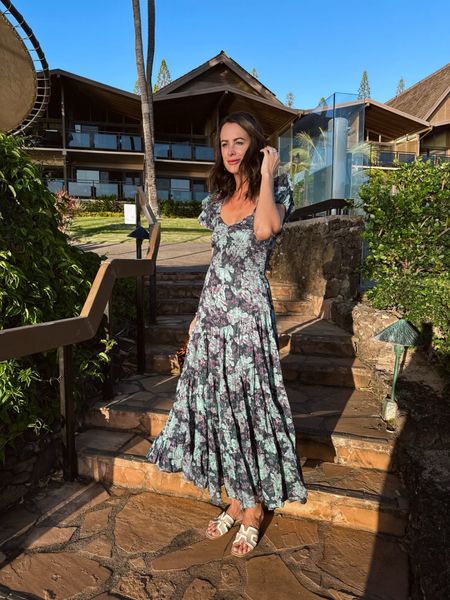 This free people maxi comes in many colors and is such a great find for a nice dinner out! I wore it while on vacation and loved the flowy feel and beautiful print! 

#LTKSeasonal #LTKtravel #LTKstyletip
