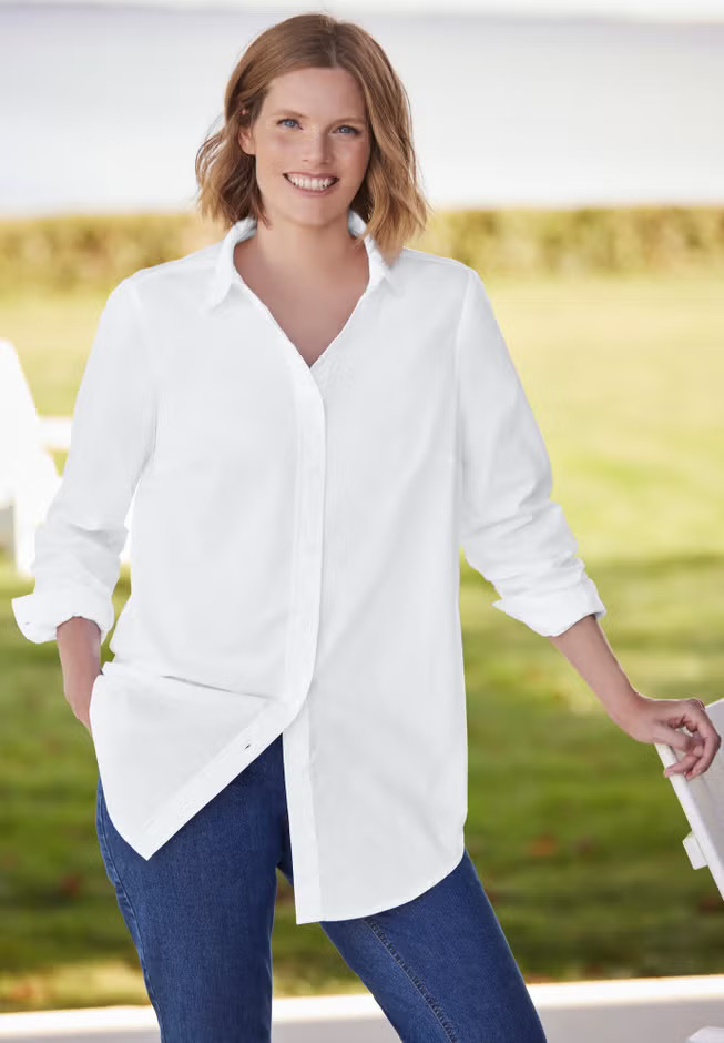 Perfect Long Sleeve Shirt | Woman Within