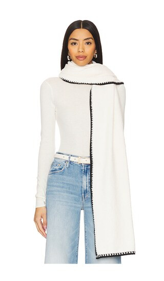 525 Maisie Boucle Whip Stitch Scarf in Ivory. | Revolve Clothing (Global)