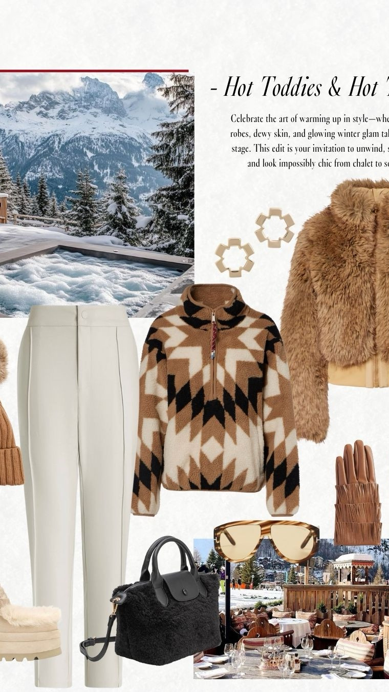 More après ski style, less ski ⛷️✨
If you’re dreaming of snowy escapes, winter outfits, faux fur layers, cozy knits, leather leggings, and elevated alpine chic, these head-to-toe looks are your packing guide. From Hot Toddies & Hot Tubs to Snow Days & Rosé Nights, I pulled together luxe neutrals, modern Fair Isle, and plush textures that make winter feel glamorous—no lift ticket required.

Shop every full look on jcathell.com and my LTK ❄️🤍
#apresski #winterstyle #skioutfit #winterfashion2025 #alpinechic #snowszn #fauxfurfashion #neutrallooks #fairislesweater #

#LTKSeasonal #LTKTravel #LTKOver40