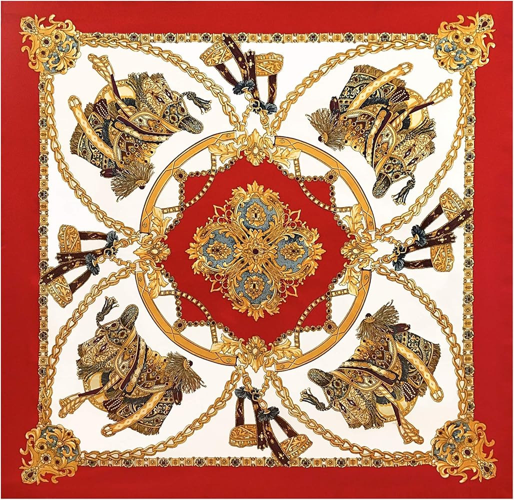 Large Silk Like Satin Scarf Neck Head Wrap 35 Inch Square | Amazon (US)