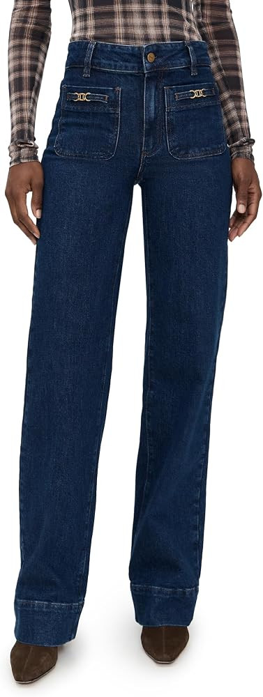 PAIGE Women's Sasha Jeans with Novelty Patch Pockets | Amazon (US)
