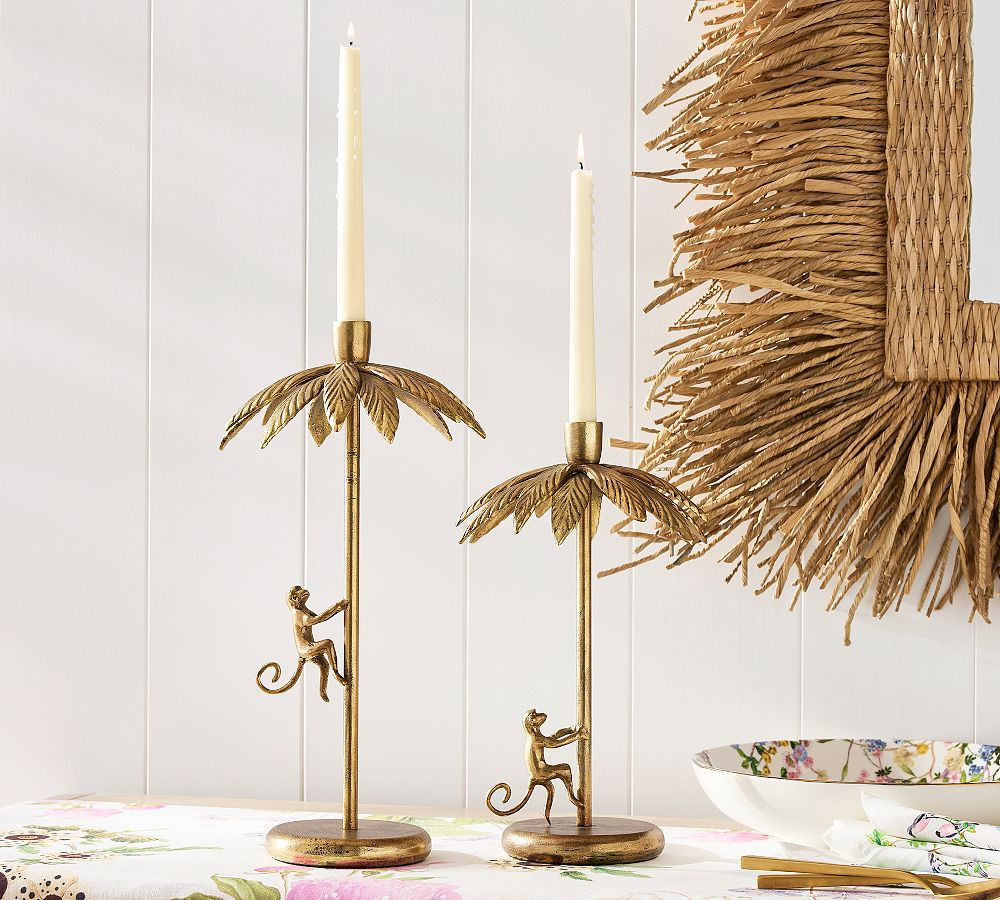 Cynthia Rowley Brass Monkey Candle Holder | Pottery Barn (US)
