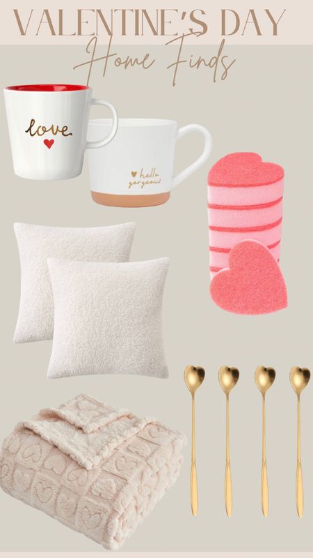 Valentine’s Day finds. Home finds. Neutral home decor. Valentine’s Day home decor. Affordable home finds. Heart sponges. Sherpa pillows. Heart spoons  

#LTKSeasonal #LTKfindsunder50 #LTKhome
