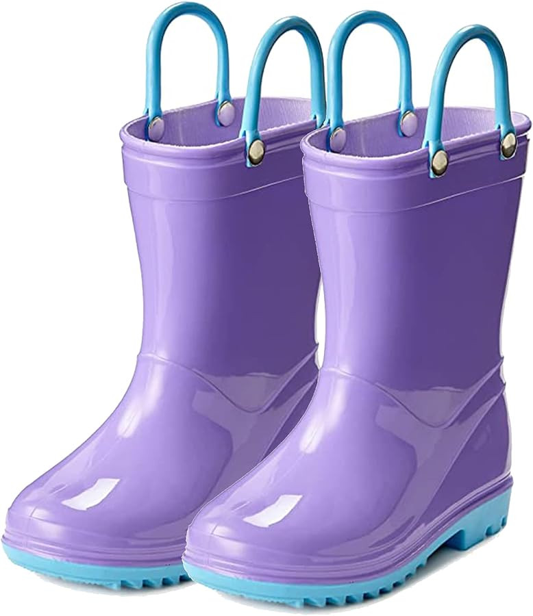 Puddle Play Solid Colors PVC Rainboots - Lightweight, Waterproof, Easy on Handles, Toddler and Li... | Amazon (US)