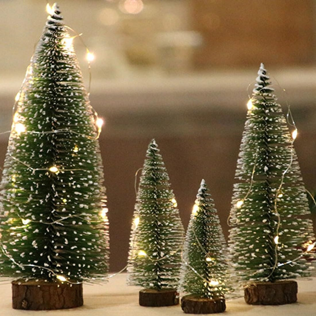 6 Pcs Small Christmas Trees Bottle Brush Christmas Trees Christmas Decorations, Small Christmas P... | Amazon (US)