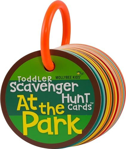 MOLLYBEE Kids Toddler Outdoor Scavenger Hunt Cards at The Park, Toddler Games, Gifts for Ages 2, ... | Amazon (US)