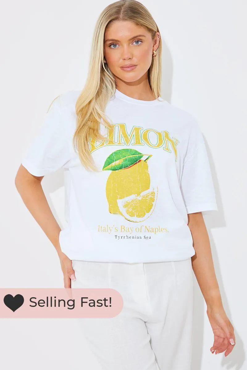 'Limon' Fruit Graphic T-Shirt | In The Style