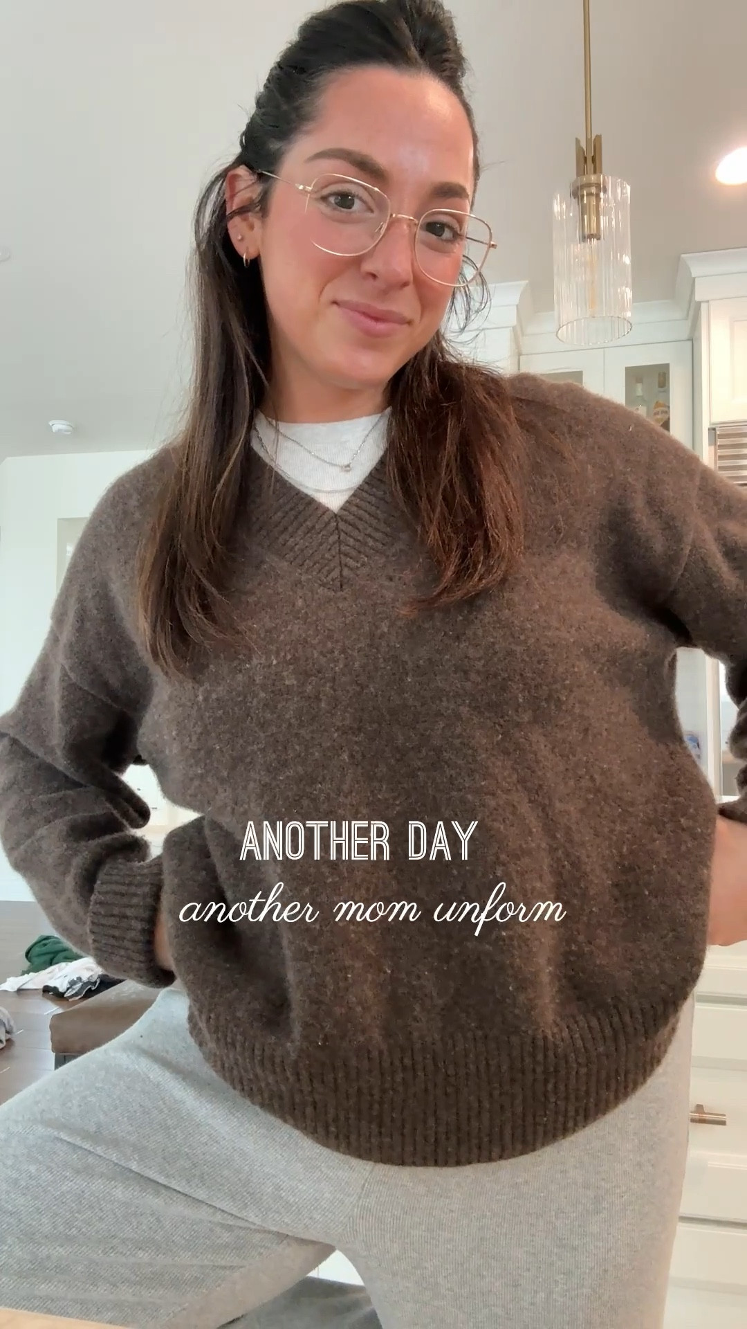 The set I wear daily as a SAHM. Today I layered with a sweater. M top, M bottom in heather grey. S sweater in heather brown. 

Glasses are Gifford in gold.

#LTKmomlife #LTKgrwm #LTKootd