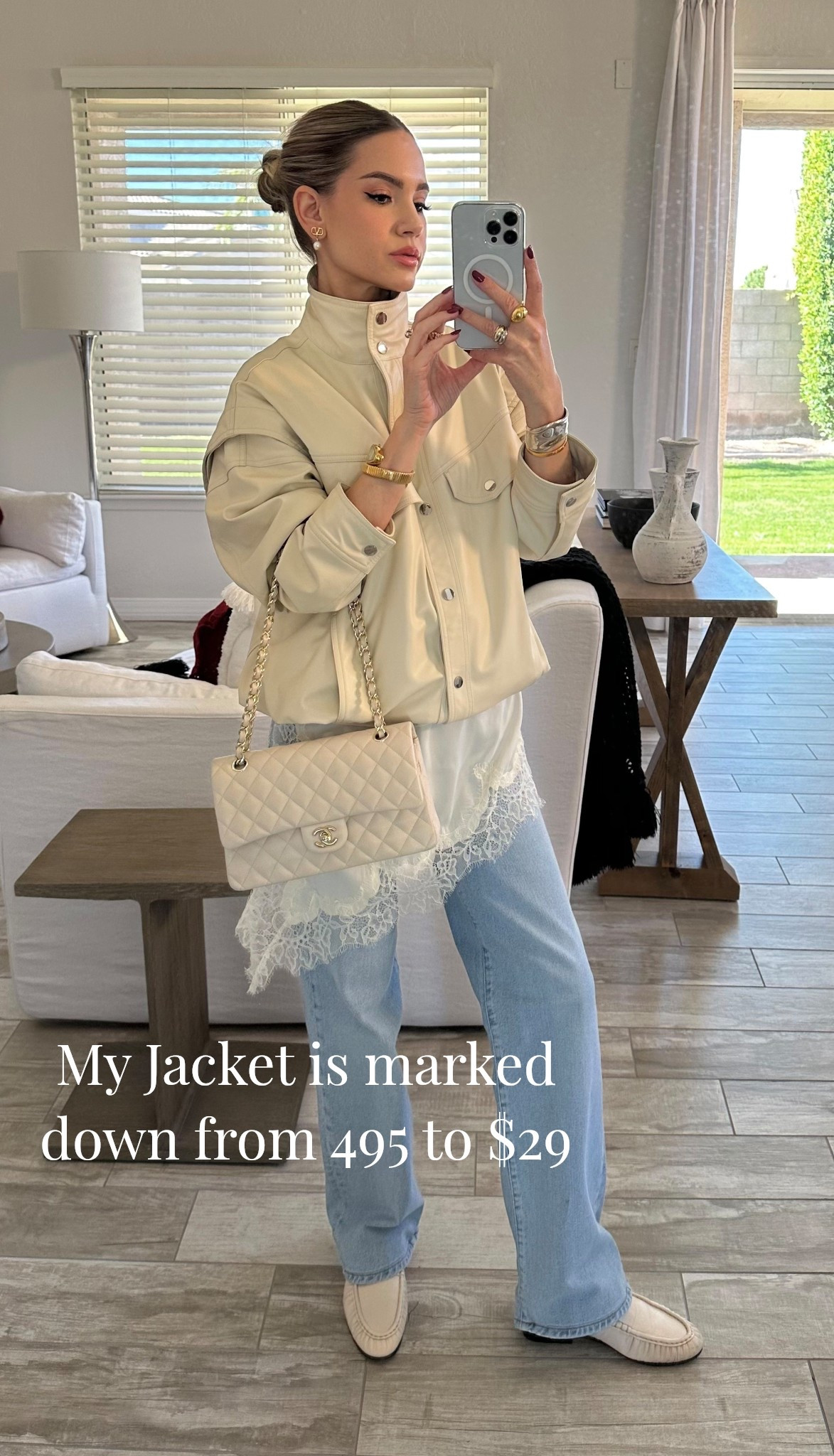 Can’t believe my jacket is marked down from $495 to $29$ !!! Insane 
I’m normally a size XSmall & I’m wearing a medium for reference
The bottom of the jacket has an adjustable hem so you can tighten or loosen the bottom to wear over sized or flipped under, the sleeves also unzip off if you want ! 

#LTKSaleAlert #LTKgrwm