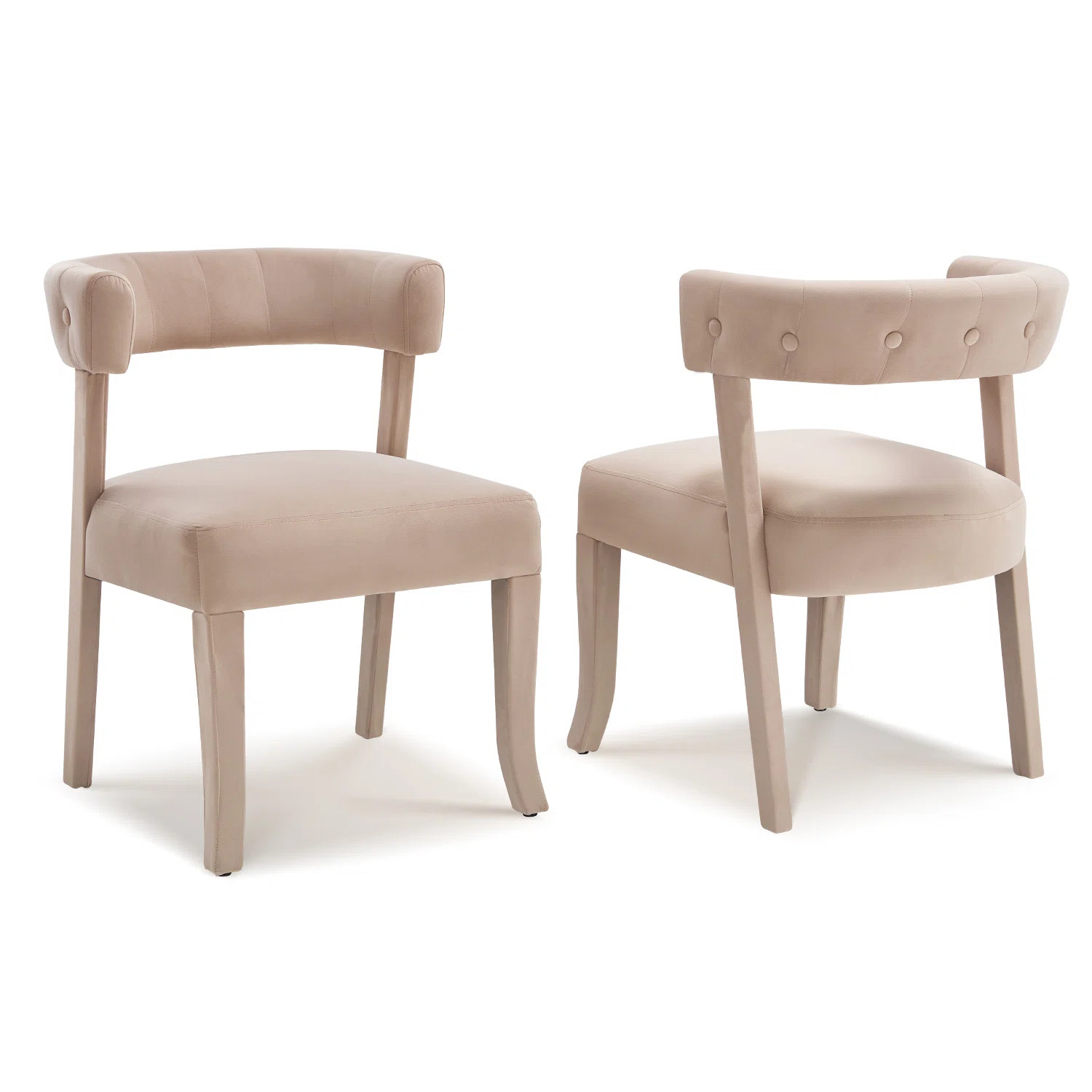 30'' H Tufted Solid Wood Dining Chairs (Set of 2) | Wayfair North America