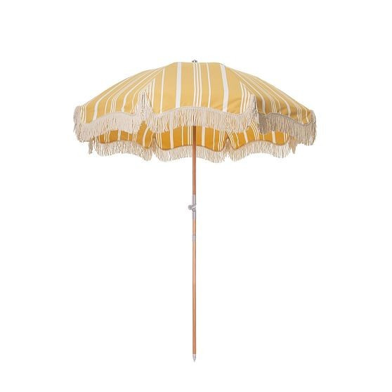 Business And Pleasure The Premium Umbrella Vintage Yellow Stripe | West Elm (US)