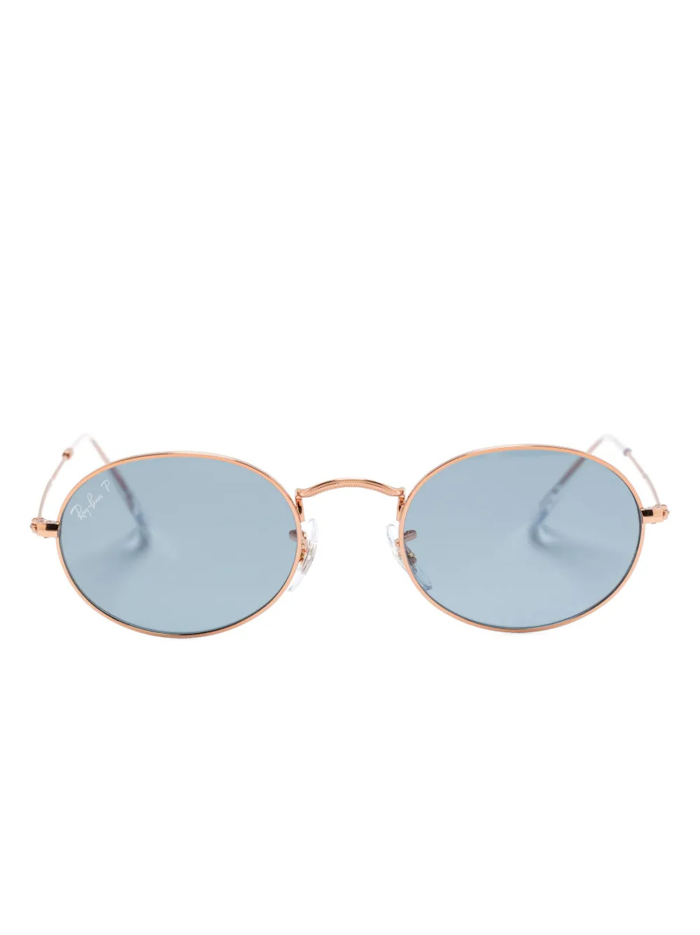 Ray-Ban oval-frame sunglasses - Gold | Farfetch Global