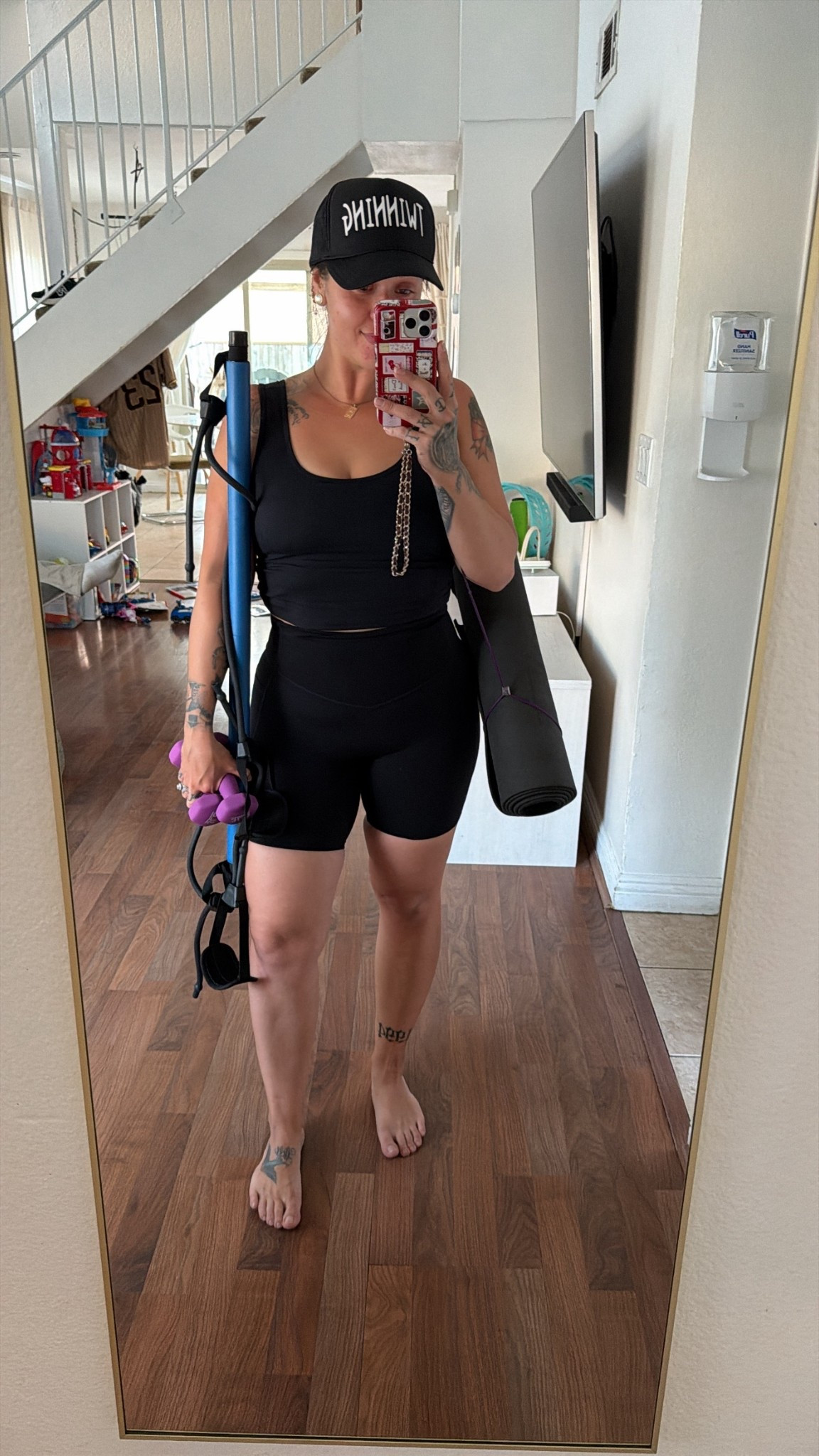 Pilates Bar is from
https://stretchedfusion.com
use code SAM15 for a discount 

Everything else is linked 🤘🏼

#LTKmomlife #LTKfitnessgoals