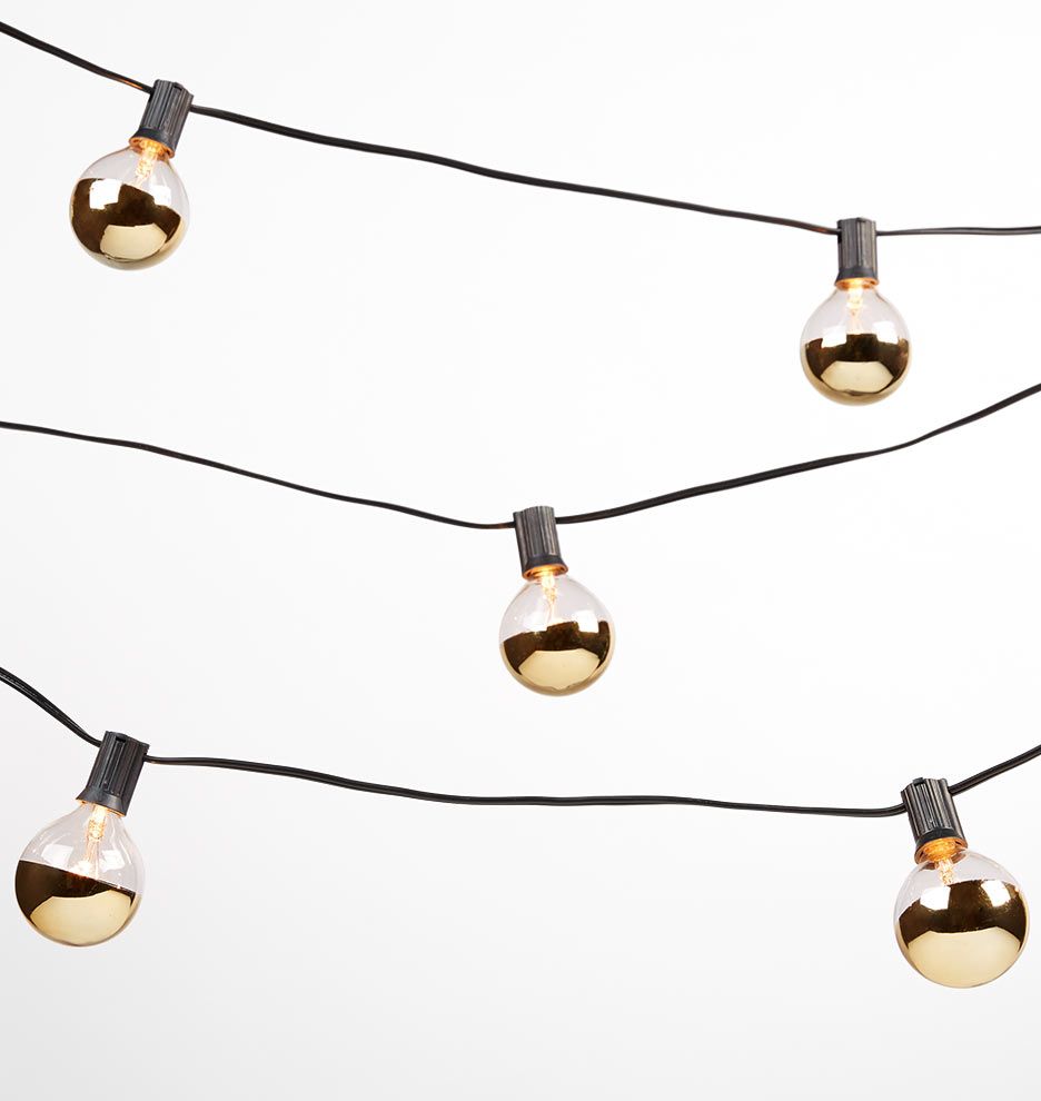 20 Gold Bulb String Lights Item # A7115 | Rejuvenation