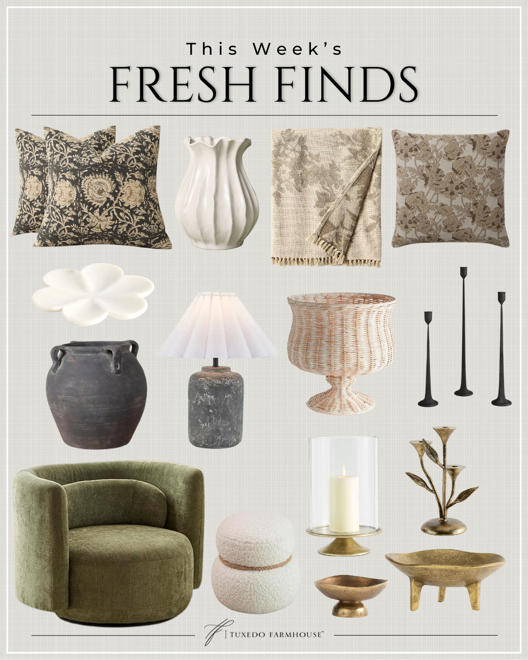This Week's Fresh Finds

Fun new finds this week!

Seasonal, home decor,spring, accent chairs, rugs, wall art, frames, pillows, lamps, baskets, candles, books, coffee tables, ottomans, trays, bowls, consoles, accent tables
 

 #LTKSeasonal #LTKHome #LTKFindsUnder100