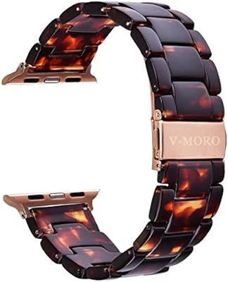 V-MORO Resin Strap Compatible with Apple Watch Band 38mm 40mm Series 5/4/3/2/1 Women Men with Sta... | Amazon (US)