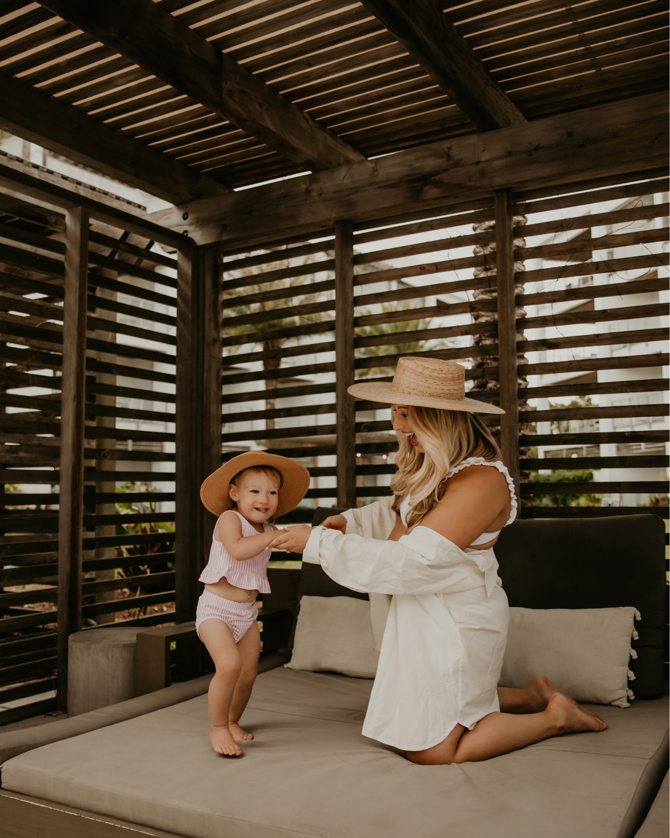 Walmart bikini in XL, junior sizing so size up x 2 if in third trimester

Amazon shirt dress in L worn as coverup

Lack of Color Palma sun hat

Stella’s hat is Old Navy, runs large
Tankini is Amazon 

Amazon fashion. Walmart fashion. Old navy fashion  

#LTKswim #LTKbump #LTKfamily