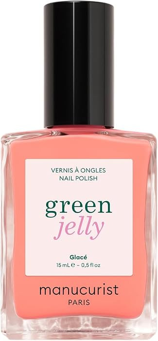 Manucurist - Glac\u00e9 Green\u2122 Jelly Nail Polish - Translucent Coral Sheer Nail Polish, Glos... | Amazon (US)