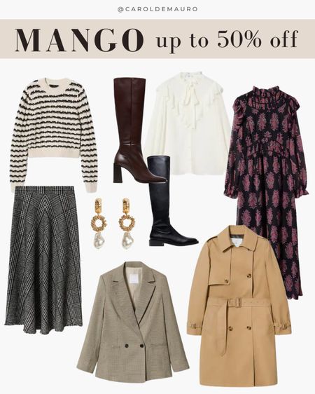 My favorite finds from the Mango Black Friday sale! Everything up to 50% off, great fall and winter staples

Midi skirt, maxi dress, knee length boots, double breasted blazer, trench coat, ruffle top, striped sweater and more


#LTKsalealert #LTKHoliday #LTKCyberweek