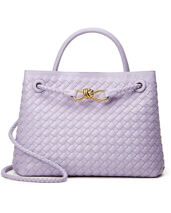 Woven Bag for Women Crossbody Handbag: Vegan Leather Small Tote Purse - Trendy Shoulder Handbags ... | Amazon (US)