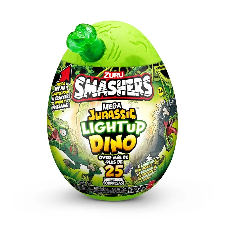 Smashers Mega Jurassic Light up Dino Egg by ZURU T-Rex or Spino Dinosaur Toy for Child 3 Years an... | Walmart (US)