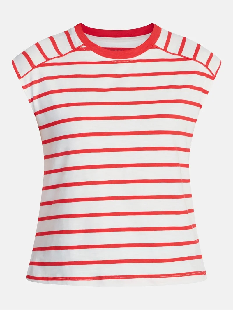 Time and Tru Women's Muscle Tank Top with Piped Trim, Sizes XS-XXXL | Walmart (US)