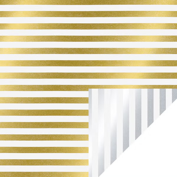 Caspari Reversible Club Stripe Wrapping Paper | The Container Store
