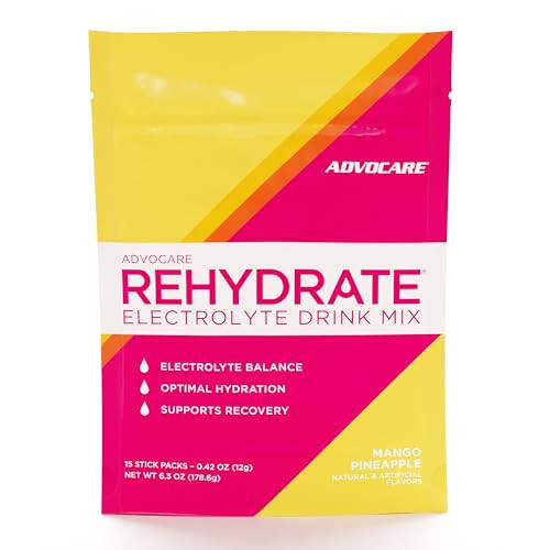 AdvoCare Rehydrate Electrolyte Drink Mix - Hydration & Recovery Drink with Sodium, Potassium & More - Mango Pineapple - 15 Hydration Packets | Amazon (US)