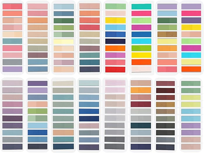 ELII 3200pcs Books Tabs for Annotating,Sticky Tabs Clear Sticky Notes, Morandi Page Markers for N... | Amazon (US)